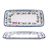 Блюдо сервировочное «Спринг» прямоугольное фарфор ,L=48,B=16см белый,разноцветн.