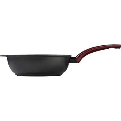 Сковорода «Винум» глубокая алюм.литой,бакелит D=24,H=10,5см черный,красный, изображение 4