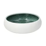 Салатник «Эллипс» керамика D=200,H=55мм белый,зелен.