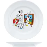 Plate “Dalmatians” small  porcelain  D=17.5cm  white