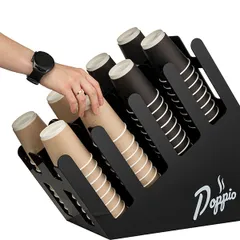 Диспенсер для стаканов 8 секций пластик ,H=47,L=23,B=48см черный, изображение 3