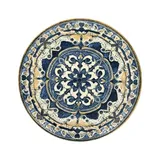 Блюдо «Блум Гранада» фарфор D=31,H=3см синий,желт.