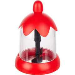 Cappuccino decorator (4 nozzles)  plastic  300 ml  D=8, H=13 cm  red, clear.