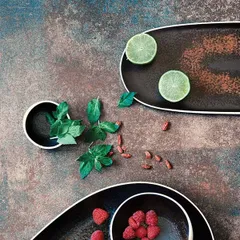 Блюдо для подачи «Эстиа» фарфор ,L=39,B=15см коричнев.,белый, изображение 2