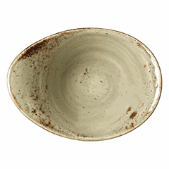 Salad bowl “Kraft”  porcelain  450 ml , H=75, L=180, B=140mm  green.