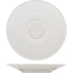 Saucer for glass 80ml “Arborescence”  porcelain  D=14cm  ivory