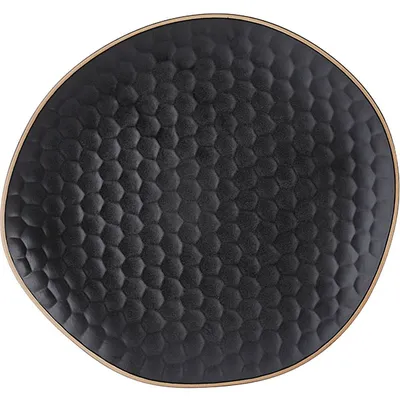 Тарелка «Кюпсели» мелкая керамика ,L=22,B=20,5см черный, Цвет: Черный, Длина (мм): 220, Ширина (мм): 205