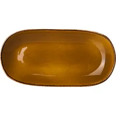 Блюдо «Террамеса мастед» овальное фарфор ,H=20,L=255,B=130мм св.корич.