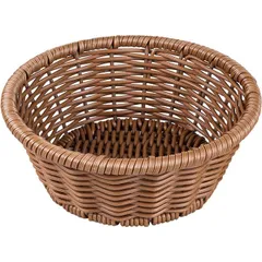 Wicker basket for bread  polyrottan  D=20/8, H=8cm  brown.