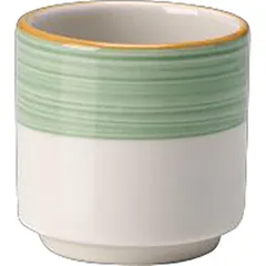 Egg stand “Rio Green”  porcelain  D=45, H=47mm  white, green.