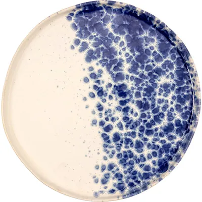 Тарелка «Фобос» мелкая керамика D=265,H=20мм белый,синий, Цвет: Белый, Диаметр (мм): 265