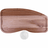 Доска для подачи с соусником для картошки фри дерево,фарфор D=72,H=40,L=400,B=210мм