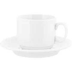 Tea pair “Express” porcelain 220ml D=75/143,H=75mm white