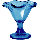 Креманка «Примавера» стекло 240мл D=136/85,H=135,L=35мм голуб.