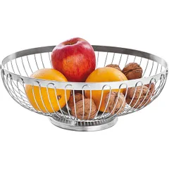 Bread basket stainless steel D=255,H=80mm metal.