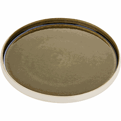 Plate “Nara” small  ceramics  D=210, H=25mm  olive.