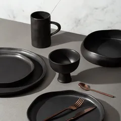 Тарелка «Шейд» керамика D=230,H=15мм черный, изображение 2