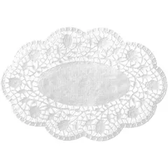 Lace table pads[500pcs] paper ,H=35,L=180,B=130mm white