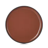 Тарелка «Карактэр» с высоким бортом керамика D=150,H=15мм красный,коричнев.