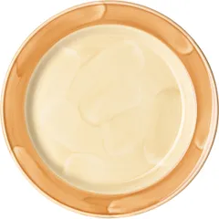 Тарелка «Паприка» фарфор D=23,H=2см оранжев.,бежев.