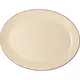 Блюдо «Кларет» овальное фарфор ,H=25,L=390,B=310мм бежев.,бордо, Длина (мм): 390