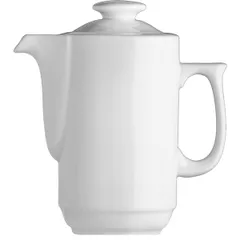 Coffee pot “Prague” with lid  porcelain 0.6l D=10,H=15,L=17cm white