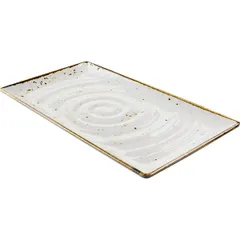 Блюдо «Крафт Вайт» прямоугольное GN 1/3 пластик ,L=32,5,B=17,6см белый,коричнев., изображение 2