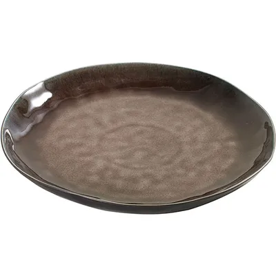 Тарелка «Пьюр» керамика D=280,H=25мм коричнев., изображение 2