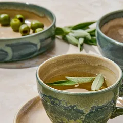 Салатник «Аврора Революшн Джейд» фарфор 270мл D=135,H=35мм бежев.,зелен., изображение 2