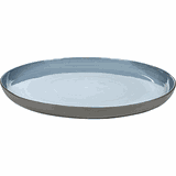 Блюдо «Даск» керамика D=317,H=25мм серый,голуб.