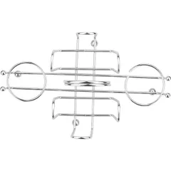 Подставка для набора для специй для солонки, перечницы и пакетиков сахара металл ,H=13,5,L=20,5,B=12, изображение 2