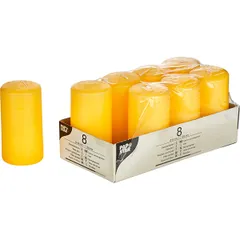 Candles[8pcs] paraffin D=50,H=86,L=200,B=102mm yellow.