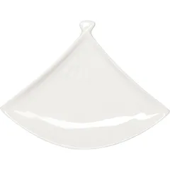 Блюдо «Кунстверк» веер фарфор ,H=18,L=230,B=180мм белый