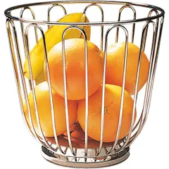 Fruit basket  stainless steel  D=21.5, H=20.5 cm  metal.