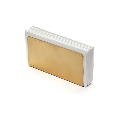 Салфетница «Брасс» прямоугольная латунь ,H=8,L=15,B=3см золотой, изображение 2