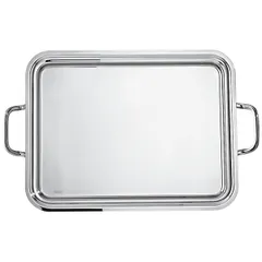 Поднос «Элит» прямоугольный с ручками сталь нерж. ,L=40,B=26см серебрист.