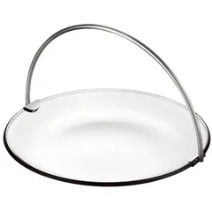 Блюдо сервировочное «Банкет» стекло,сталь нерж. D=21,H=13см