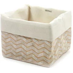 Bread basket cardboard,linen ,H=1,L=15,B=15cm beige.