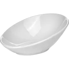 Salad bowl “Bistro” oval  porcelain  330 ml , H=87, L=250, B=160mm  white