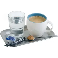 Поднос «Каффехаус» прямоугольный сталь нерж. ,H=15,L=215,B=130мм серебрист.,матовый, изображение 3