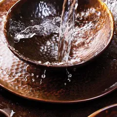 Тарелка «Мак» фарфор D=210,H=17мм медный, изображение 3