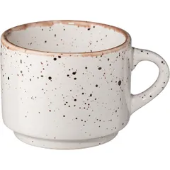 Tea cup “Punto Bianca”  porcelain  200 ml , H=65, B=80mm  white, black
