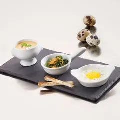 Чашка бульонная «Лион» для комплимента фарфор 50мл D=55,H=45,L=70мм белый, изображение 2