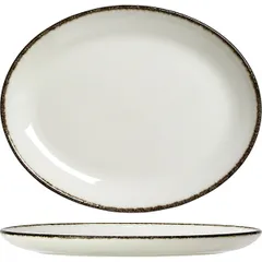 Dish “Chacoul Dapple” oval  porcelain ,H=20,L=203,B=160mm white,black