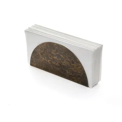 Салфетница «Такт» полукруглая латунь ,H=8,L=15,B=3см коричнев.,золотой, изображение 2