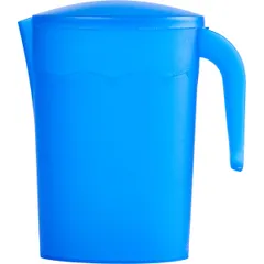 Jug with lid plastic 2l D=12,H=21cm blue