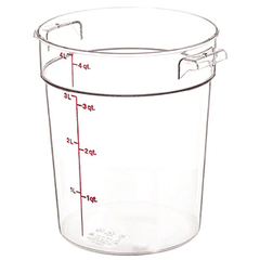 Container for products, graduated  polycarbonate  3.8 l  D=20.8, H=21.8 cm  transparent.