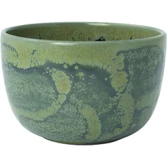 Salad bowl “Aurora Vesuvius Burnt”  porcelain  D=12cm  beige, green.