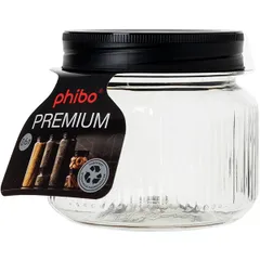 Банка квадратная с крышкой полипроп. 0,6л ,H=95,L=95,B=95мм прозр.,черный, изображение 2