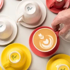 Чашка кофейная «Пур-Амор» фарфор 80мл D=66/40,H=55,L=90мм кораллов.,белый, изображение 3